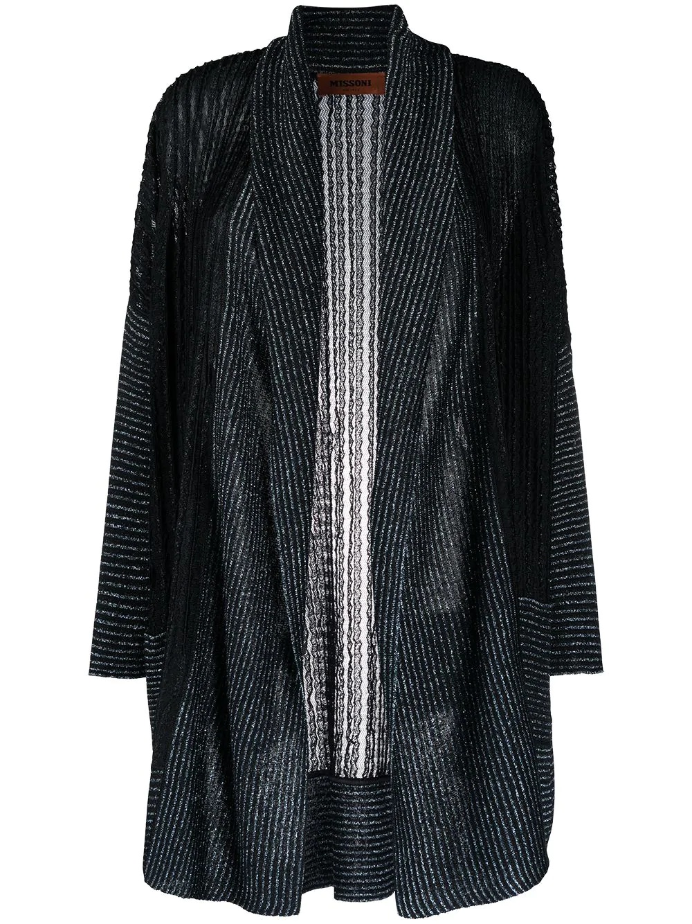 contrast-panel cardigan  - 1