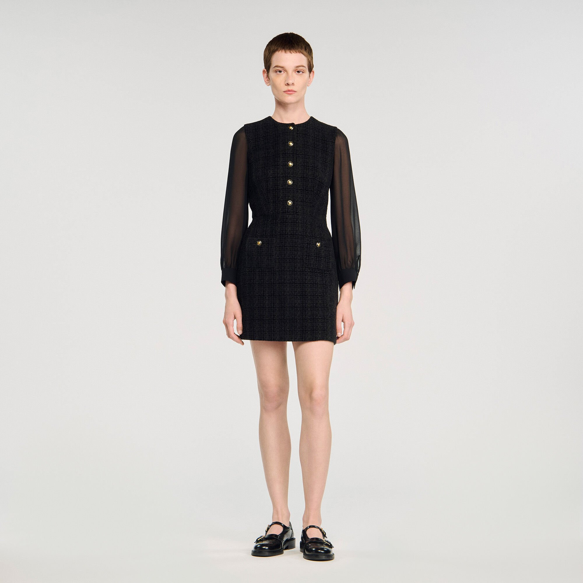 LONG-SLEEVED MINI DRESS - 2