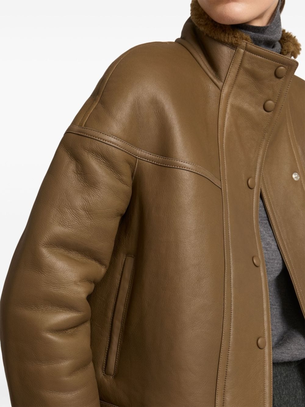 shearling-lining jacket - 5
