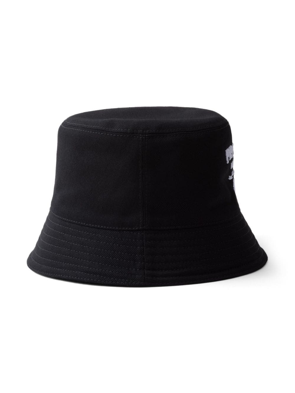 logo-embroidered drill bucket hat - 2