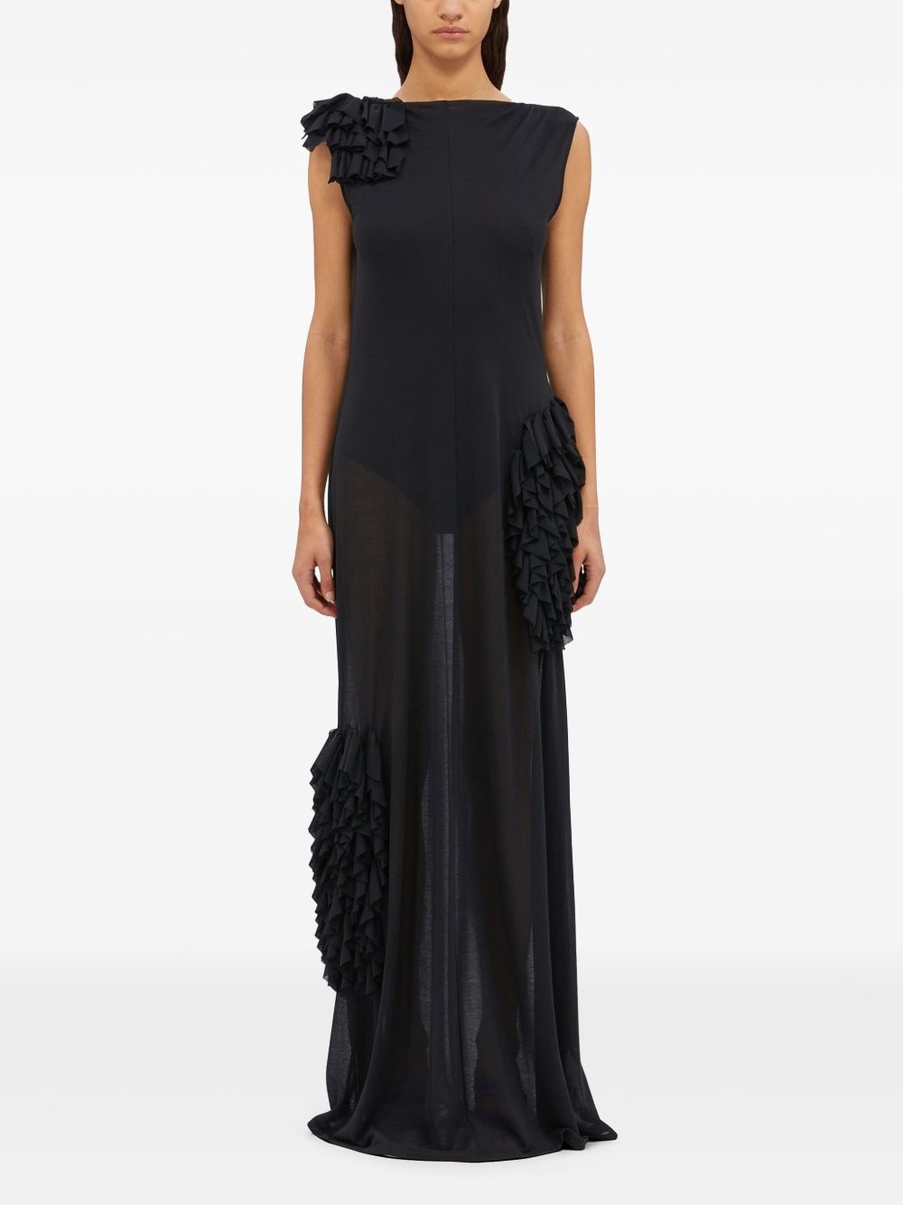 ruffle-detail gown - 2