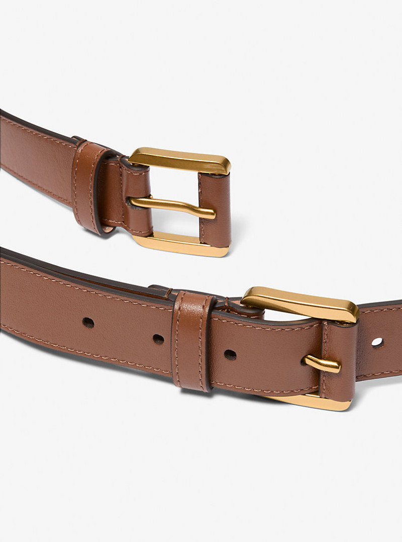 Allegra Leather Double Waist Belt 2