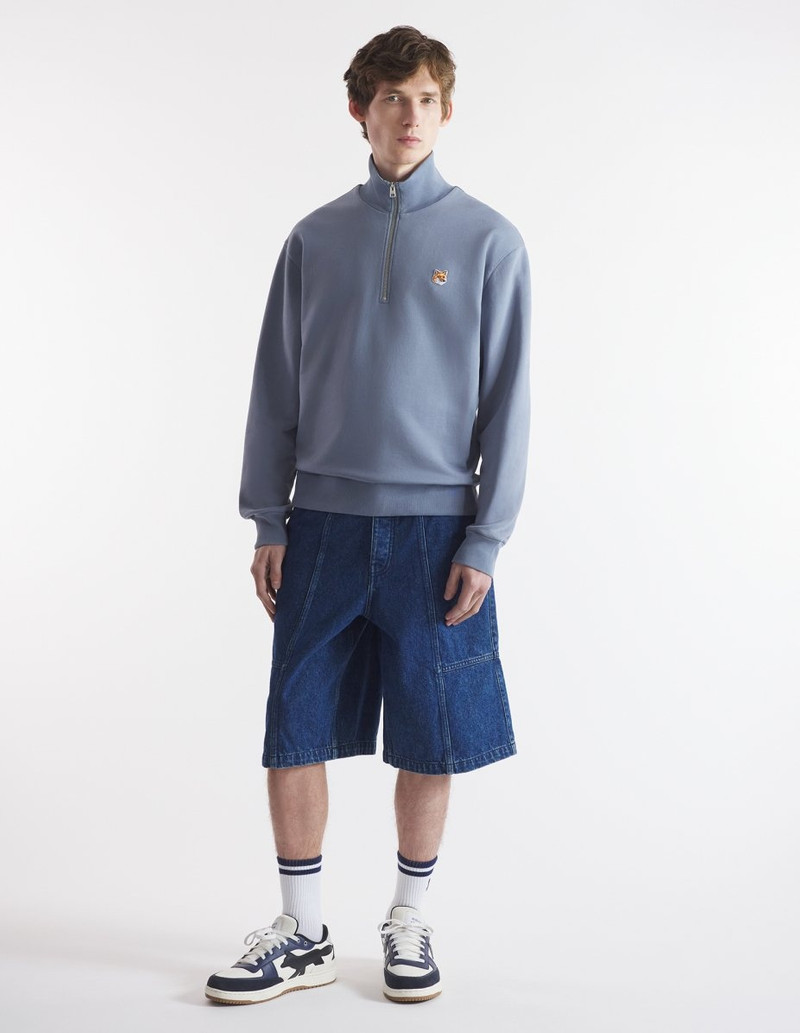 Maison Kitsuné FOX HEAD PATCH COMFORT HALF ZIP SWEATSHIRT outlook