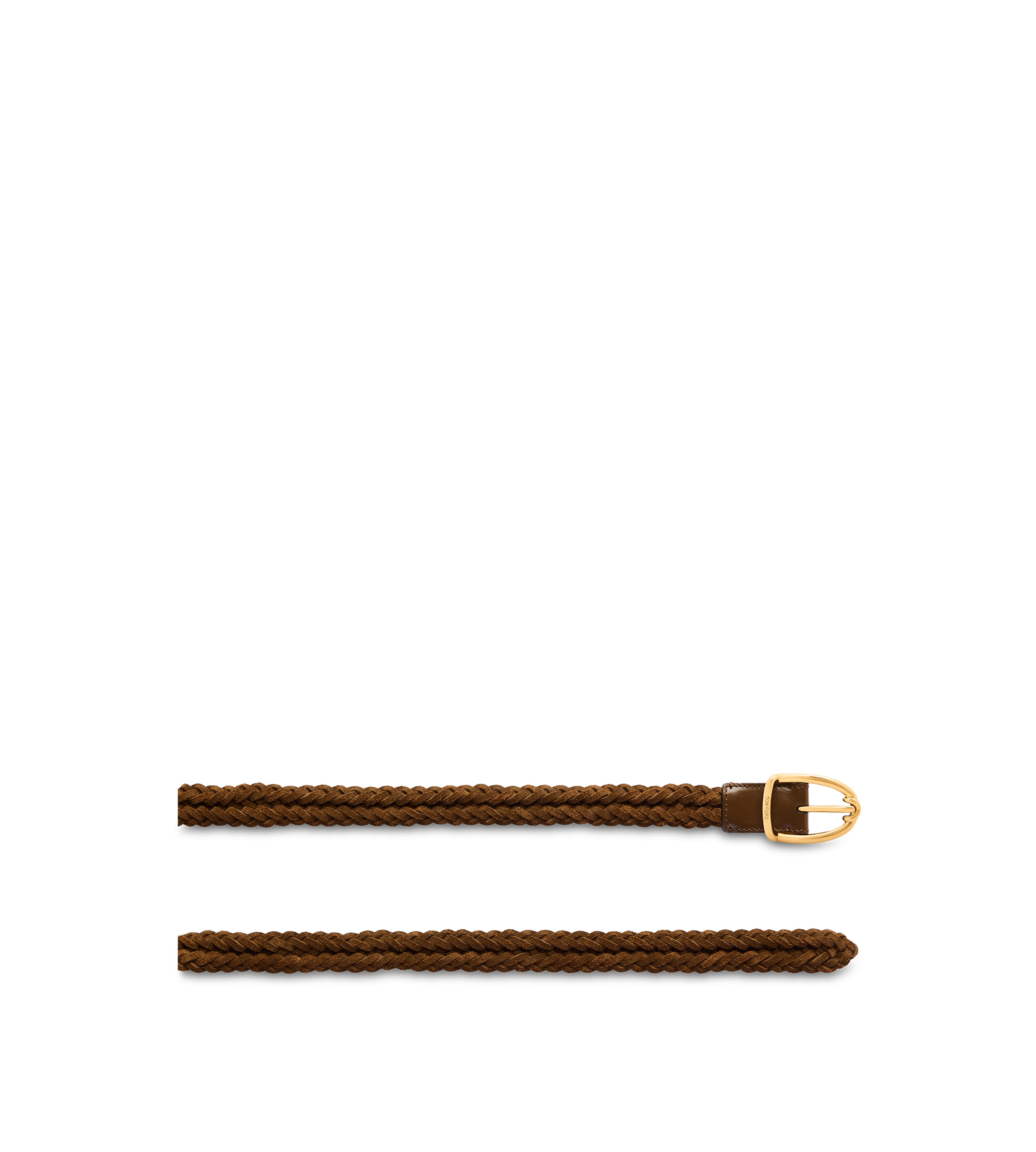 WOVEN SUEDE ANGLED BUCKLE BELT - 2