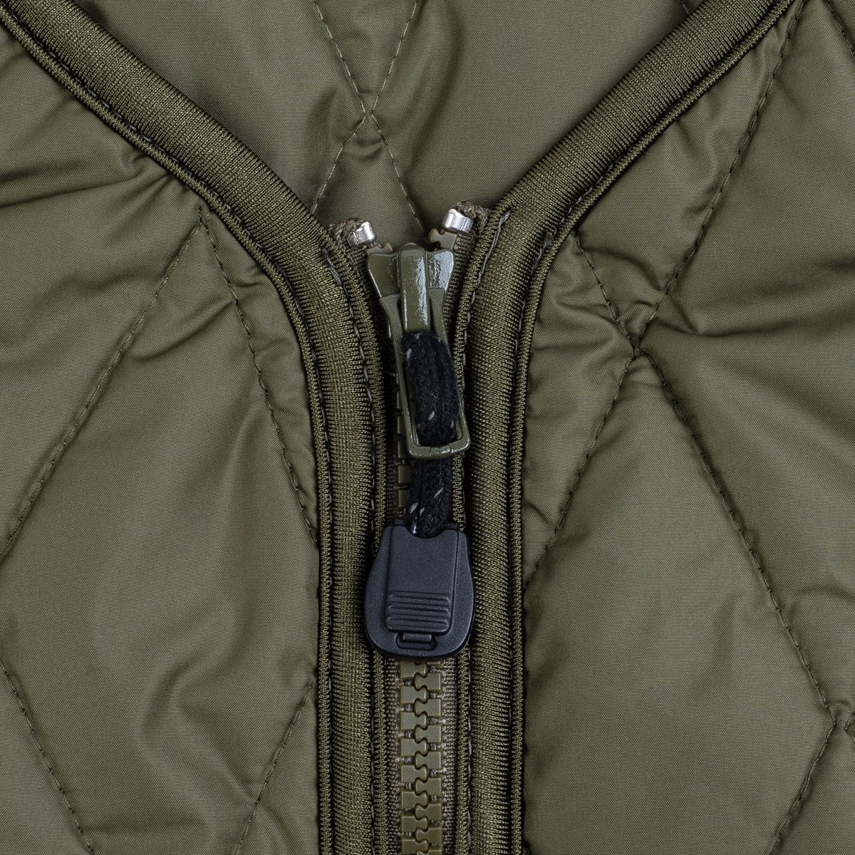 IHJ-118-OLV Collarless Lightweight Quilted Jacket - Olive - 8