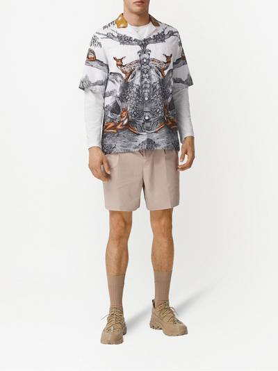 Burberry deer-print silk shirt outlook