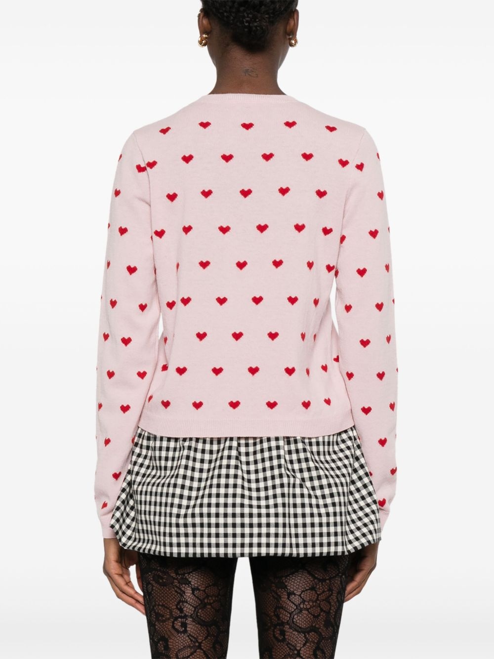 heart-pattern button cardigan - 4
