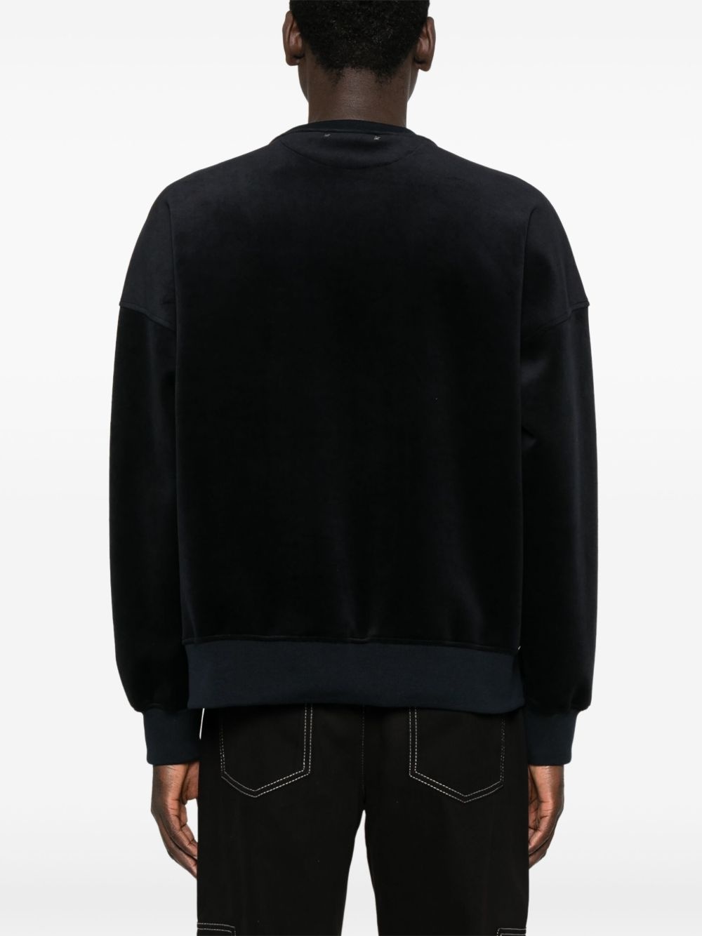 embroidered-lettering sweatshirt - 4
