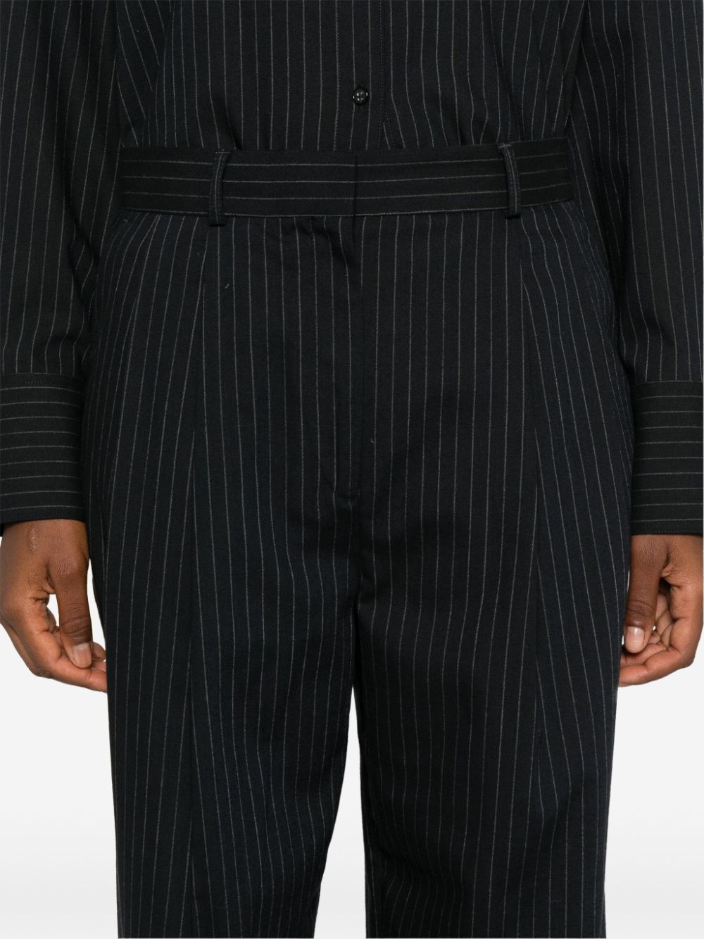 tailored pinstriped trousers - 5