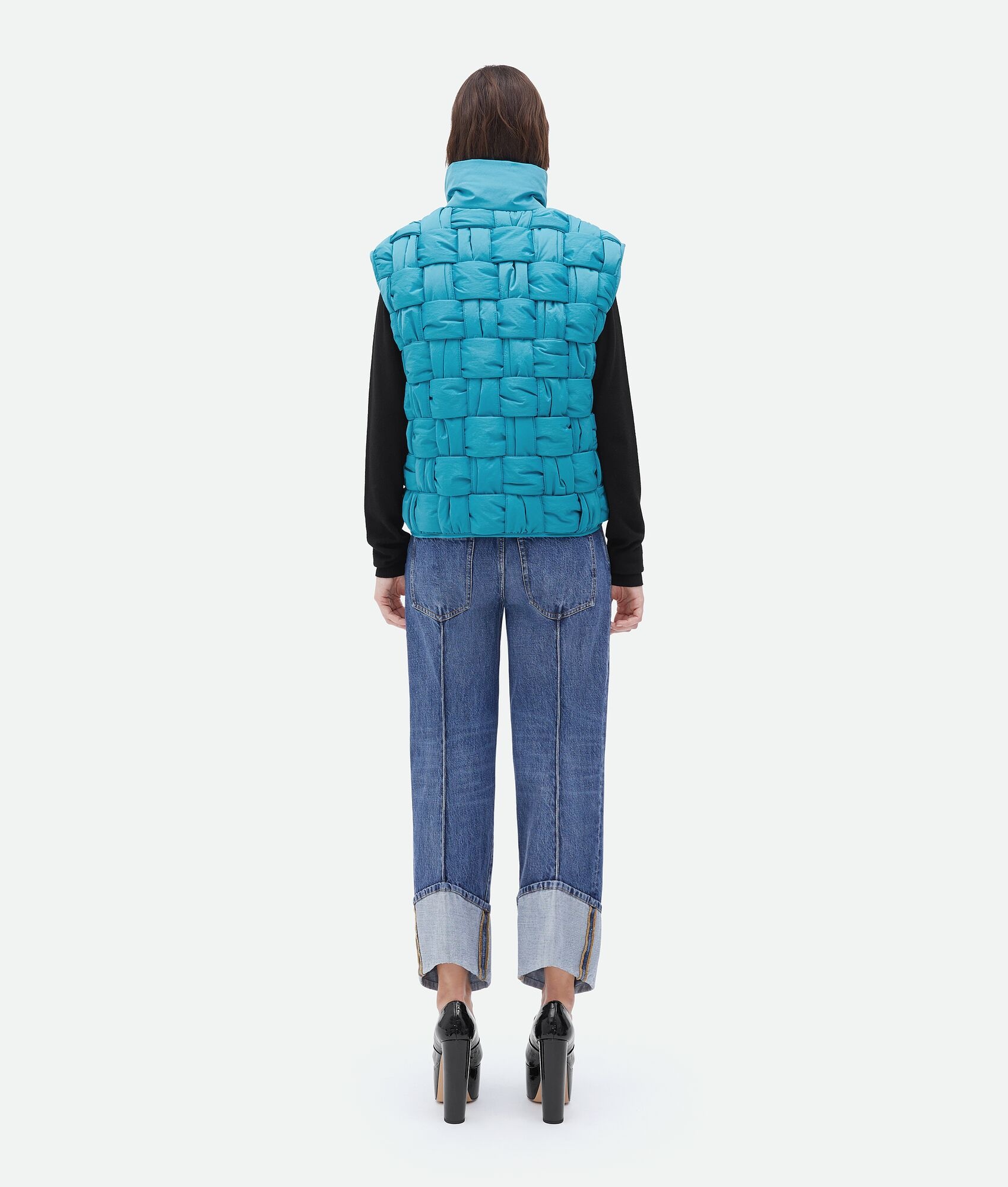 Padded Nylon Intreccio Gilet - 3