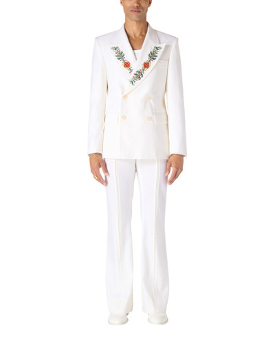 CASABLANCA Embroidered Lapel Double Breasted Jacket outlook