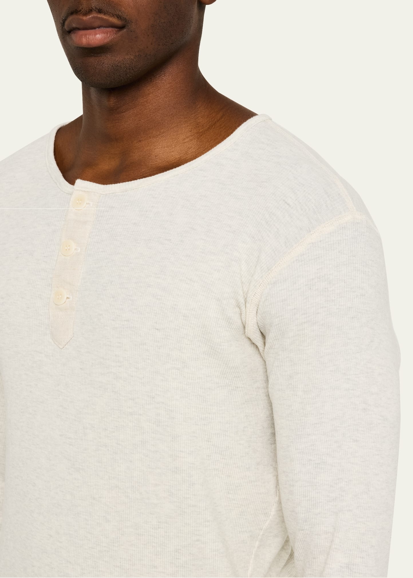 Men's Cotton Henley Shirt - 5