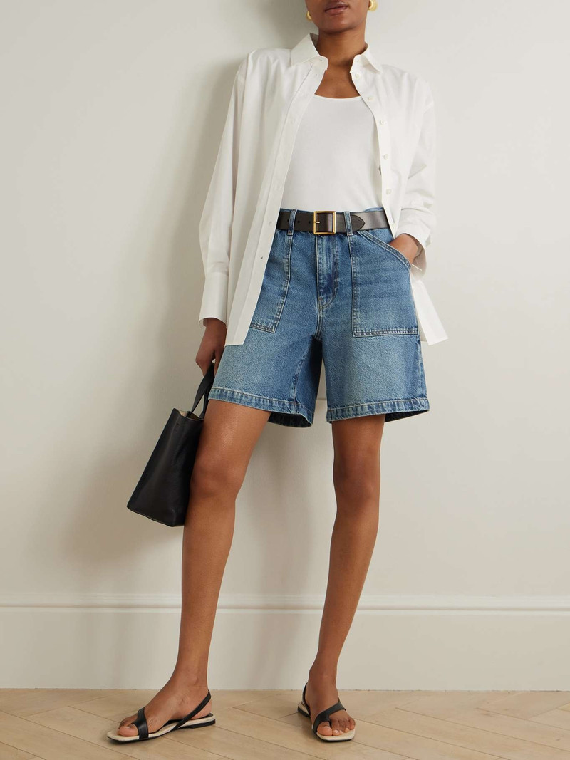 FRAME The Utility organic denim shorts Mid denim outlook