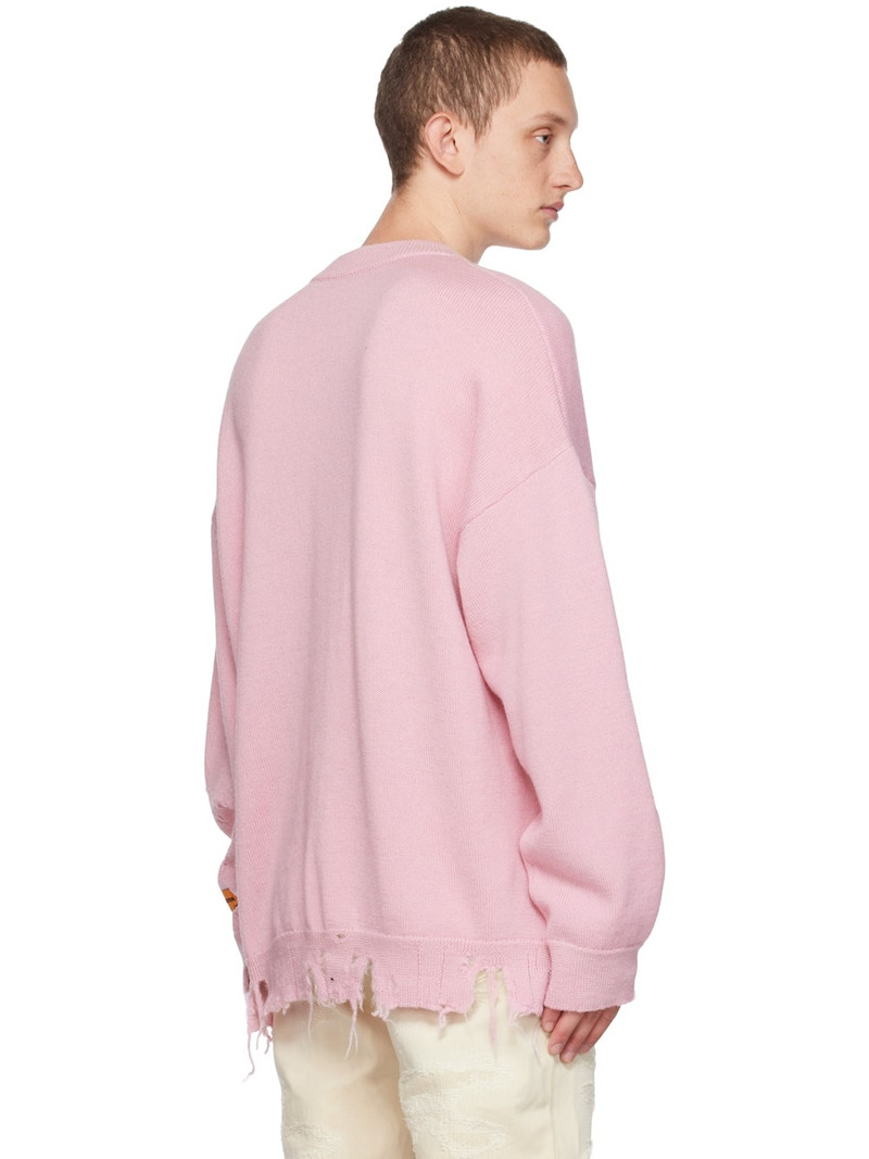 Pink Shredded Crewneck 3