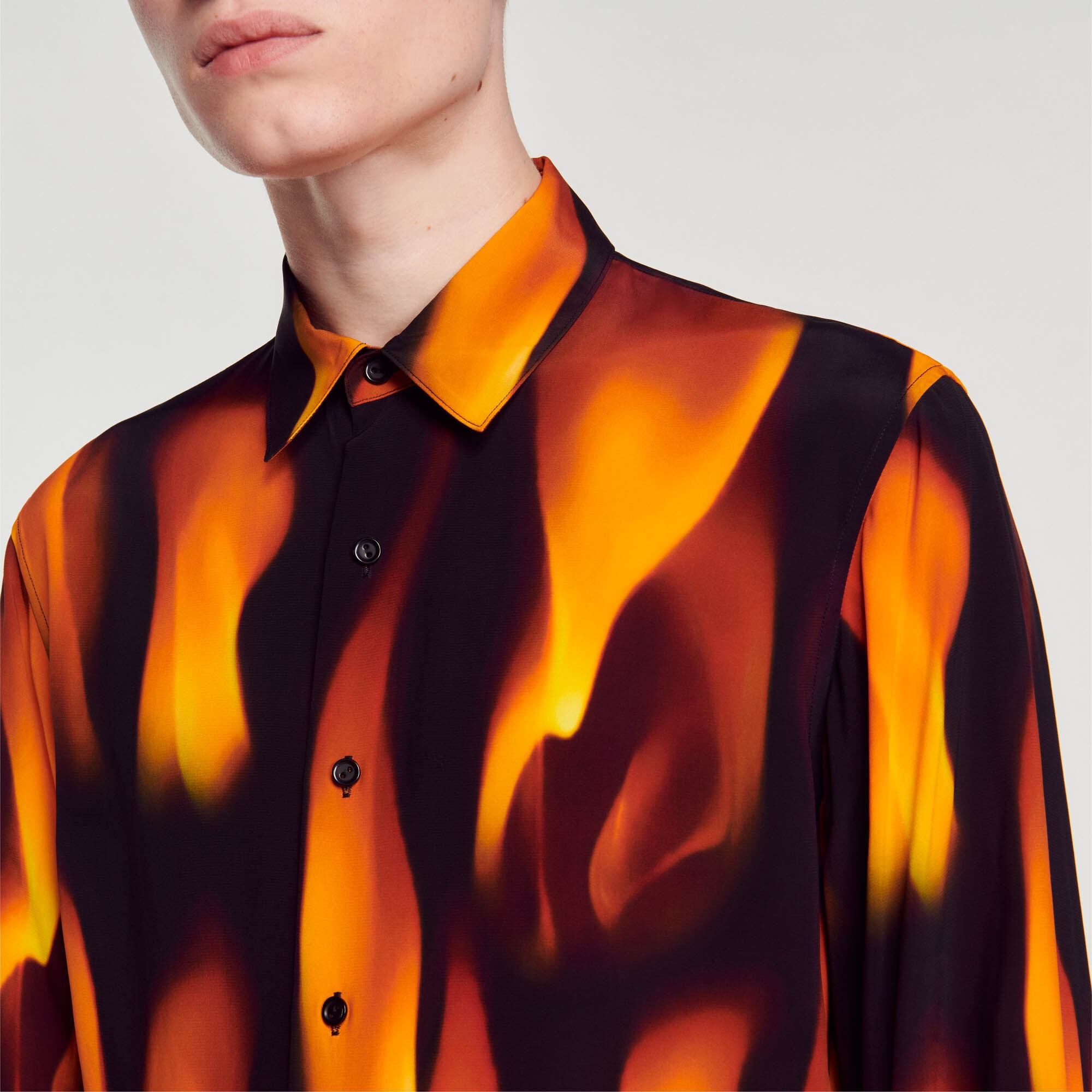 FLAME PATTERN SHIRT - 4