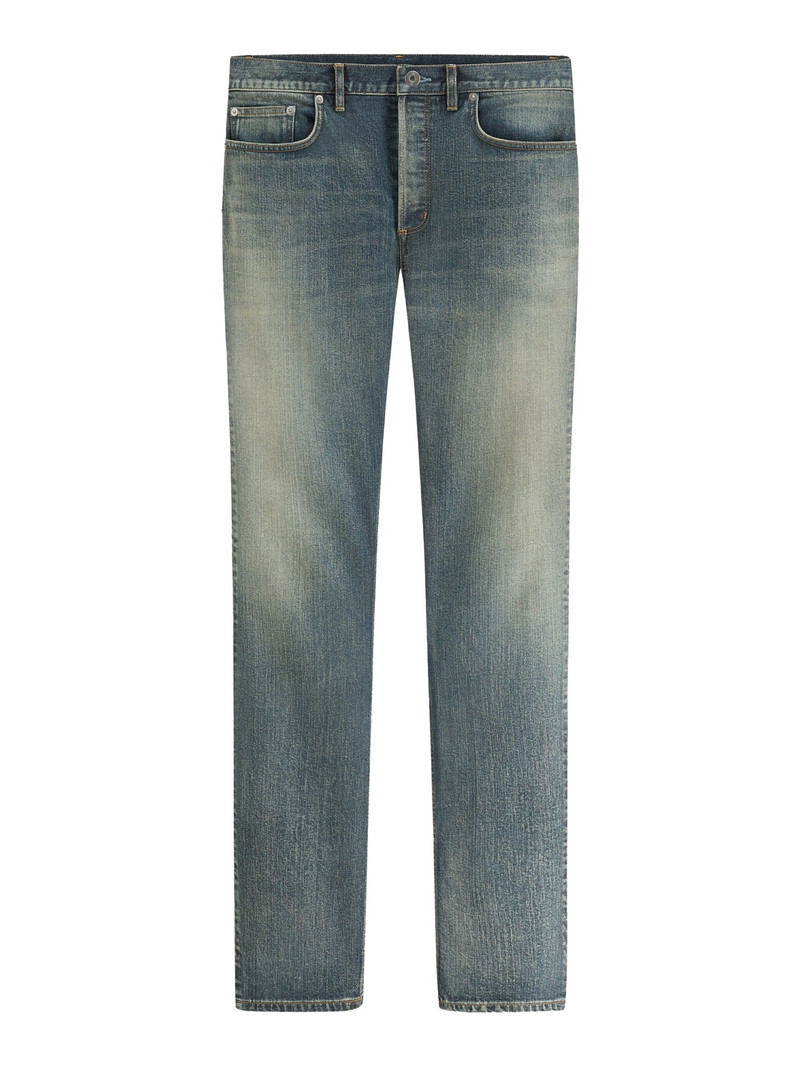 LONG SKINNY JEANS IN BLUE COTTON-BLEND TWILL 1
