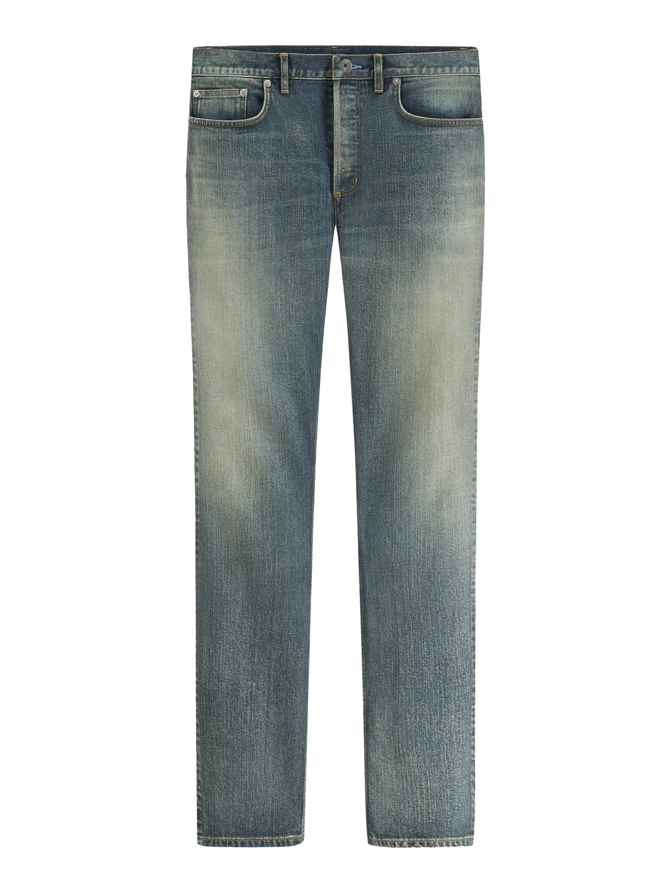 LONG SKINNY JEANS IN BLUE COTTON-BLEND TWILL - 1