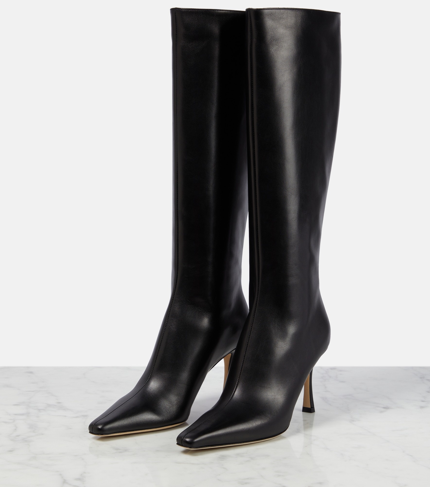 Agathe 85 leather knee-high boots - 5