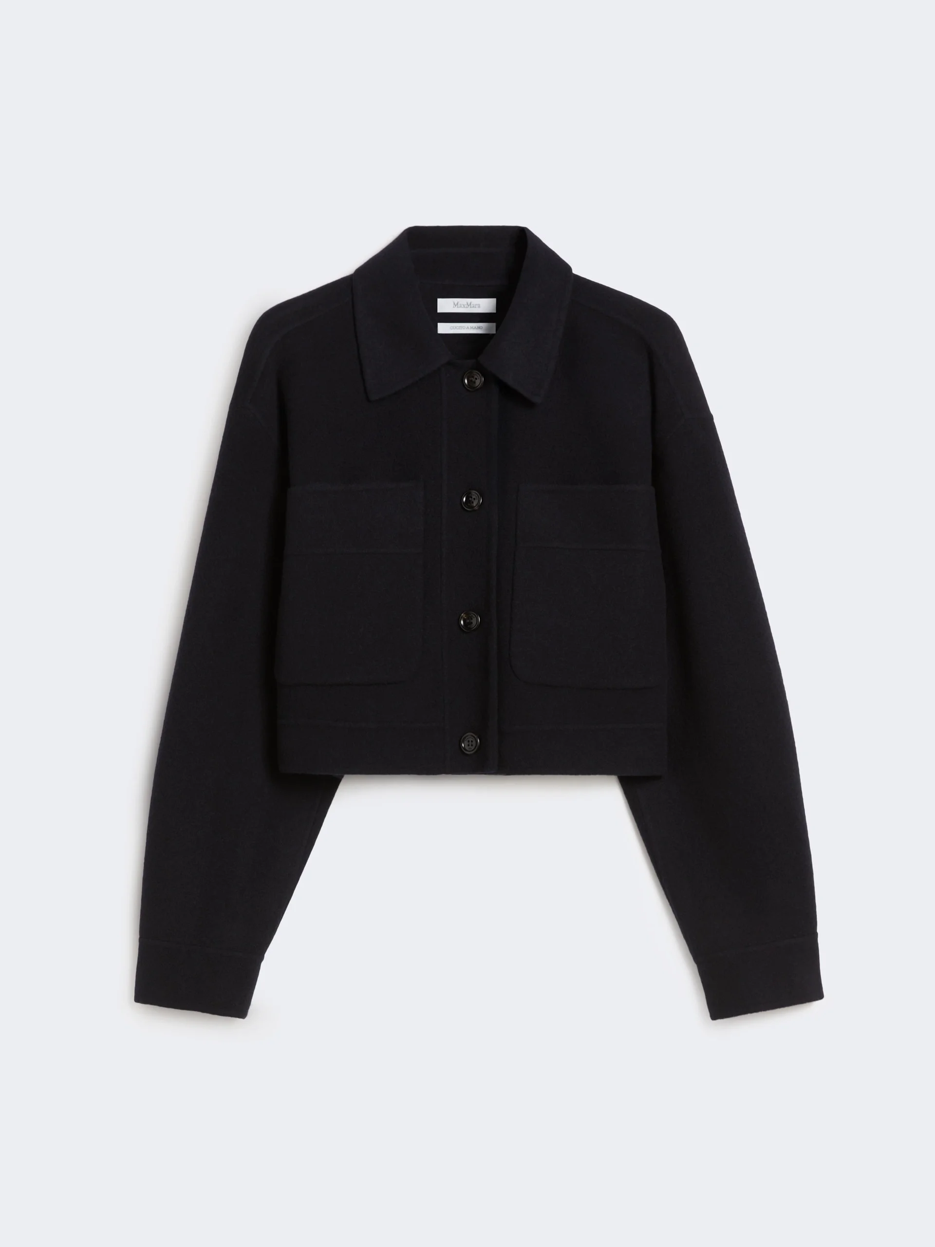 POGGIO Boxy-fit wool and cashmere jacket - ULTRAMARINE - 1