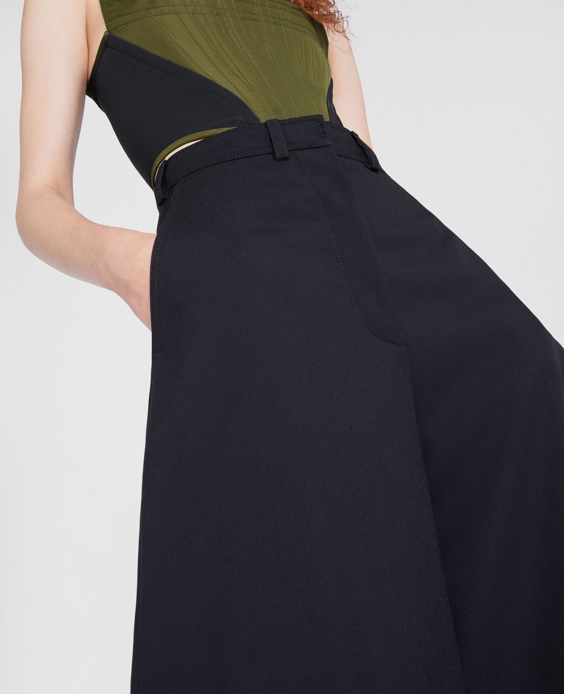 Wide Leg Wool Pants - 4