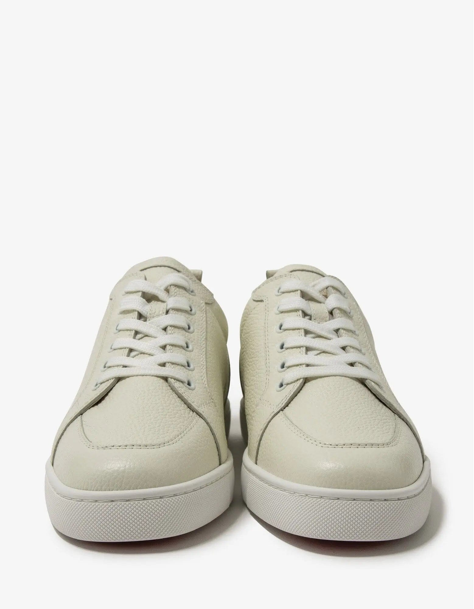 Christian Louboutin Rantulow Latte Grain Leather Trainers - 6