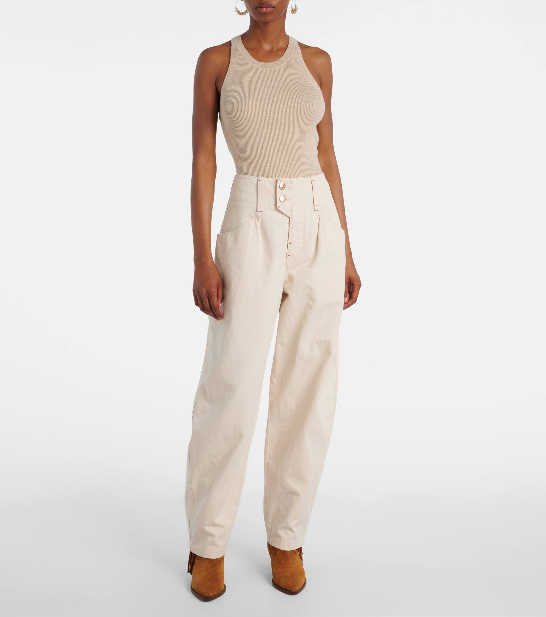 Oumaya barrel-leg jeans - 7