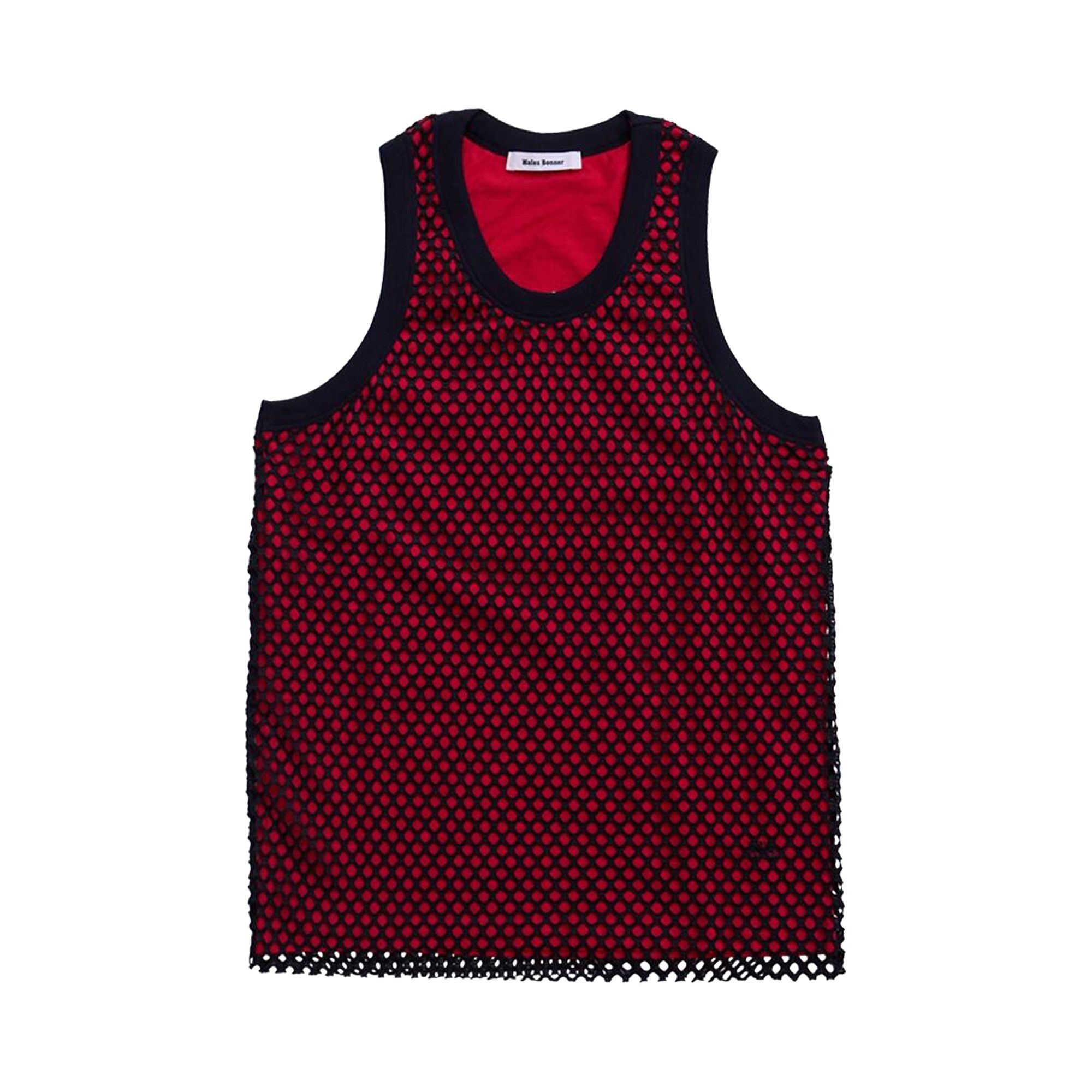 Wales Bonner Record Mesh Tank Top 'Red' - 1