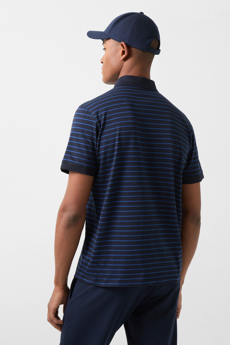 Duncan polo shirt in Navy blue/Royal blue 3