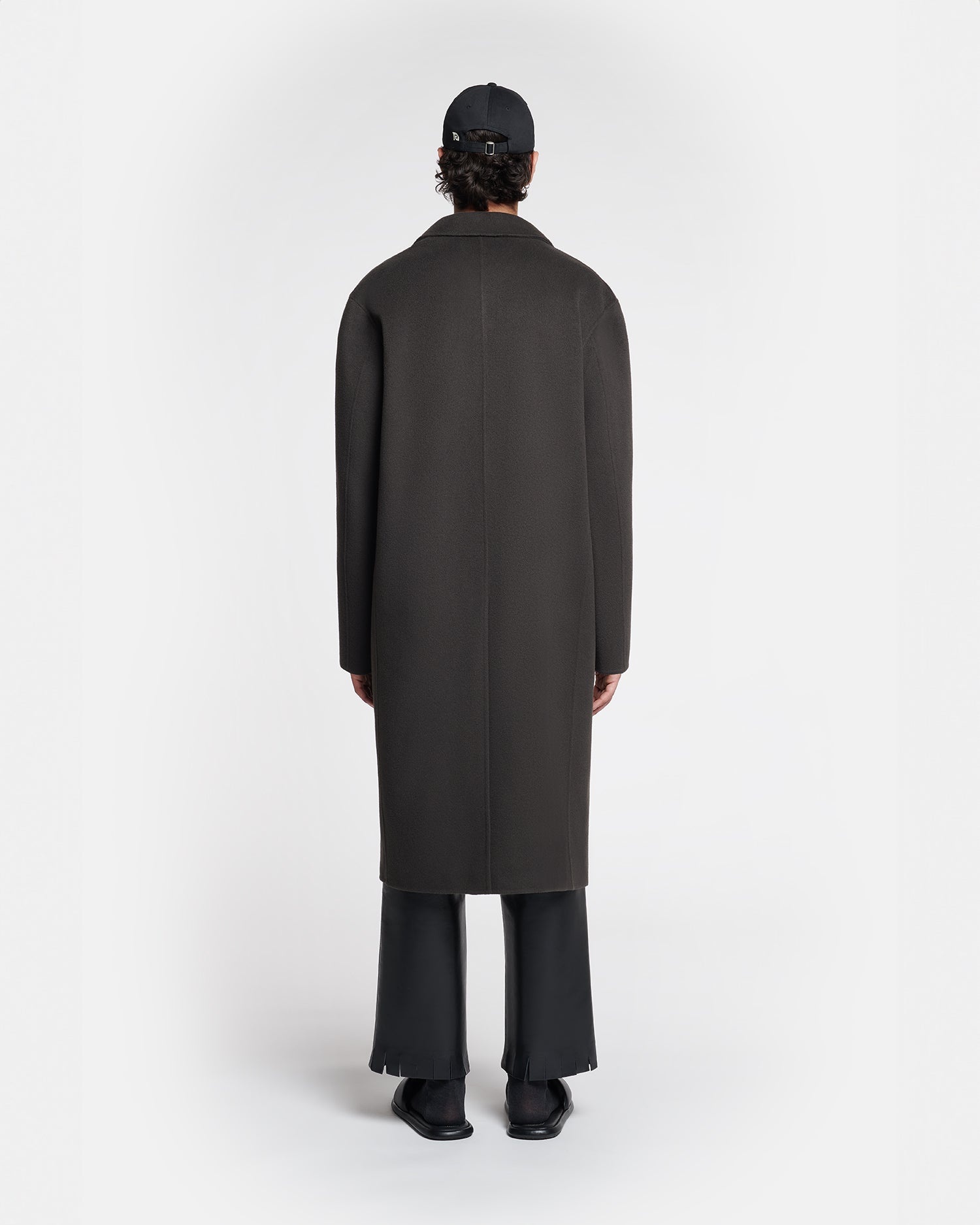 Double Wool And Silk Blend Coat - 3