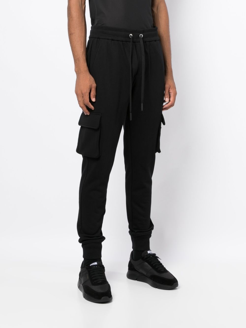 cargo-pockets cotton track pants - 3