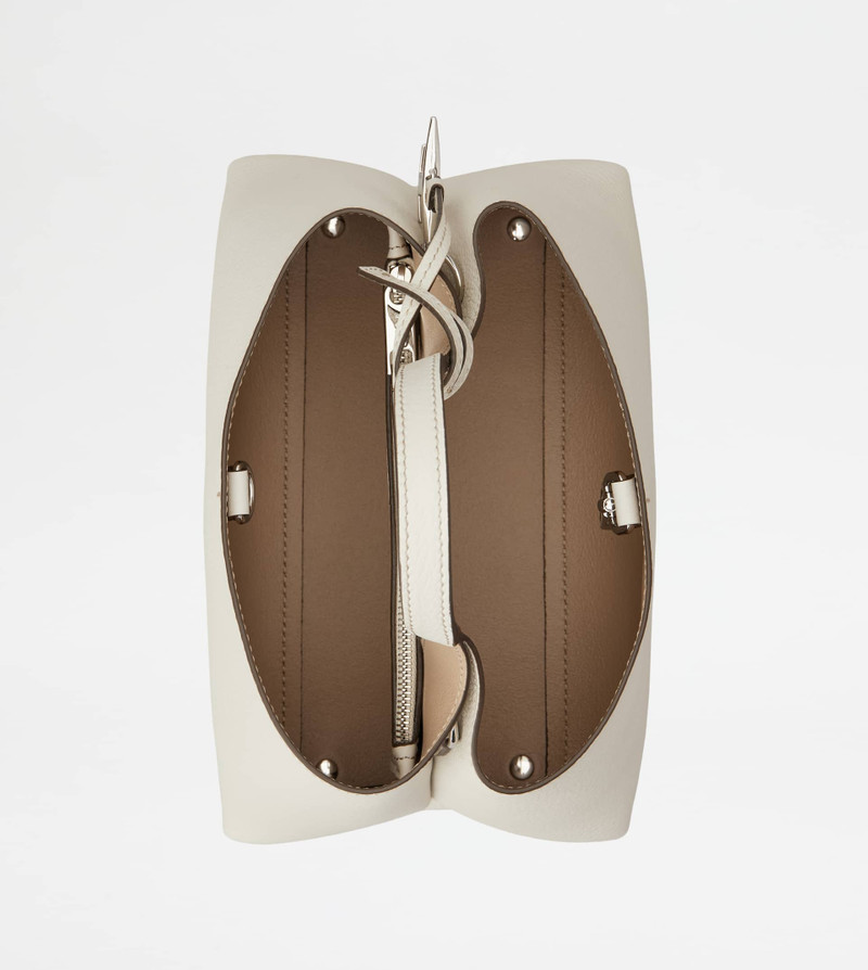 BAG IN LEATHER MICRO - WHITE, NATURAL 4