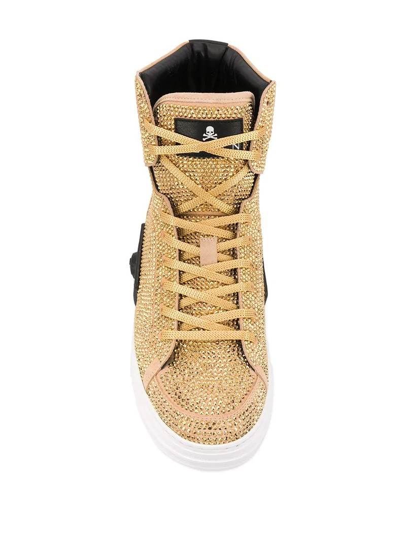 rhinestone-embellished high-top sneakers 4