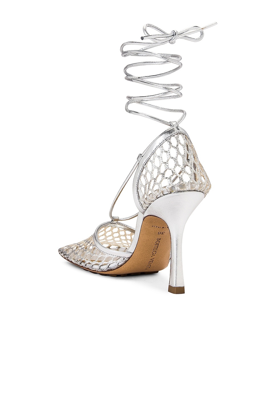 Stretch Metallic Leather Sandals - 3