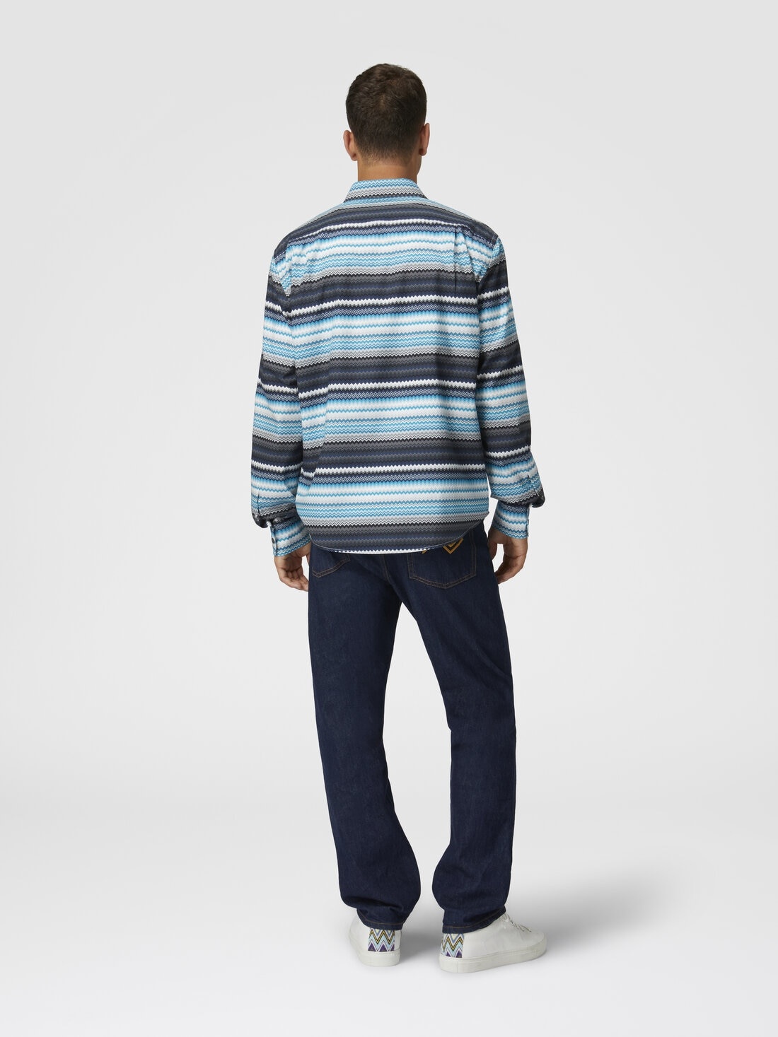 Zigzag print cotton poplin shirt - 3