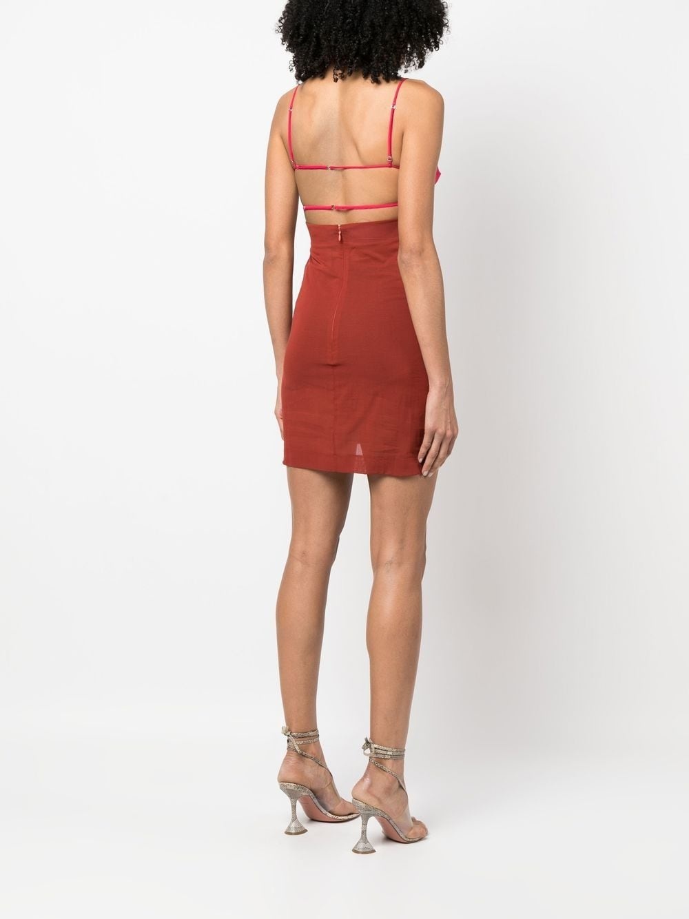 underwire strappy mini dress - 4