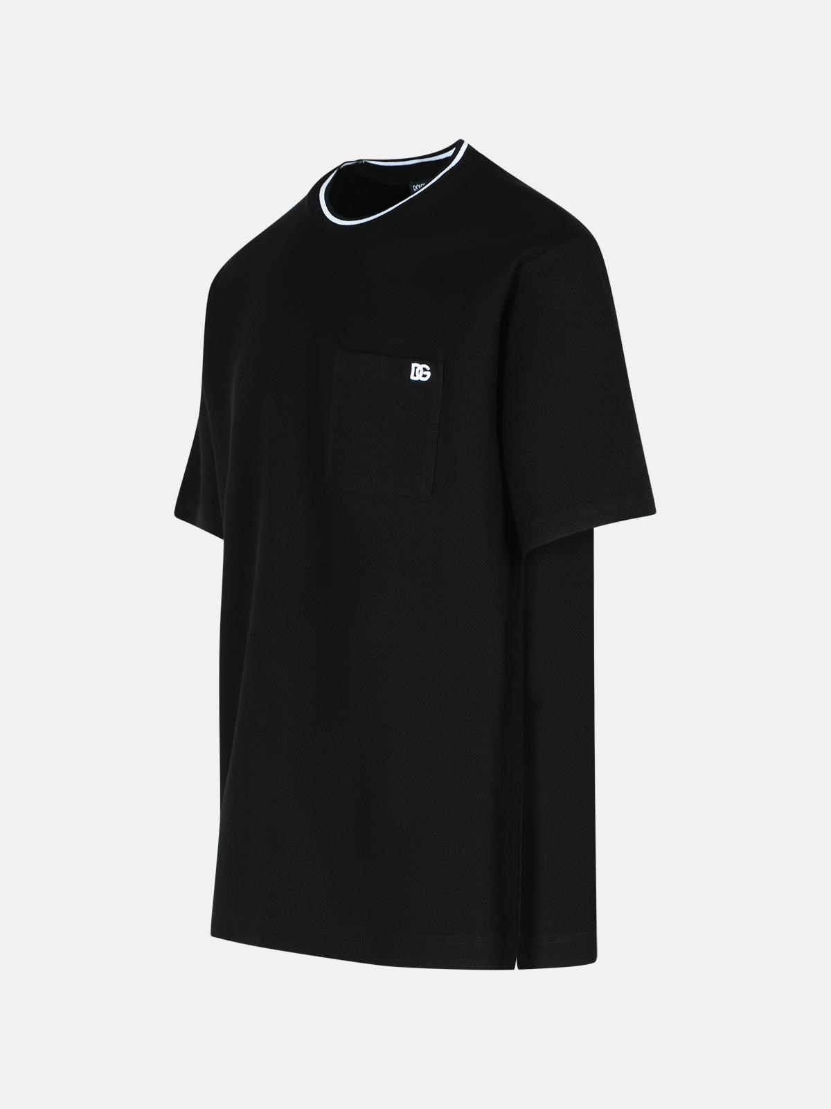 BLACK COTTON T-SHIRT - 2