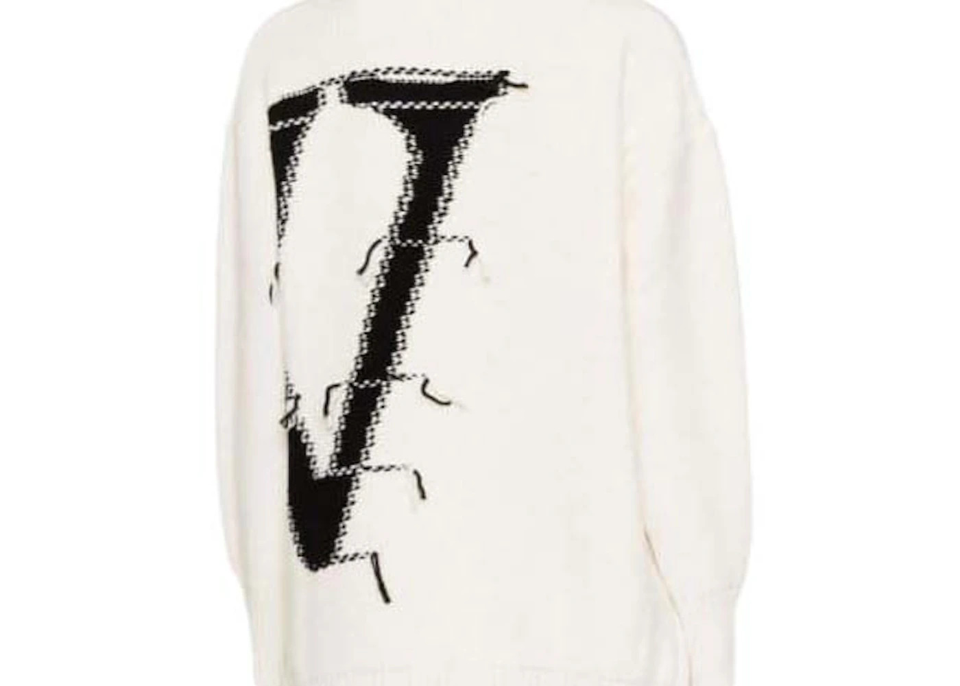 OFF-WHITE OW Maxi Logo-Intarsia Jumper White/Black - 2