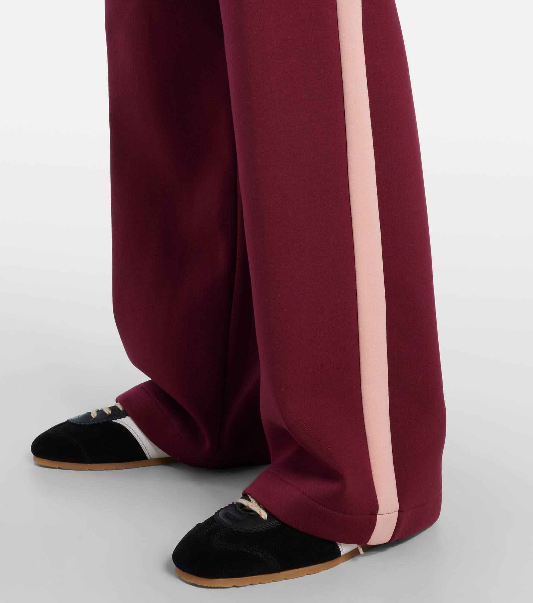 High-rise cotton-blend wide-leg pants - 5