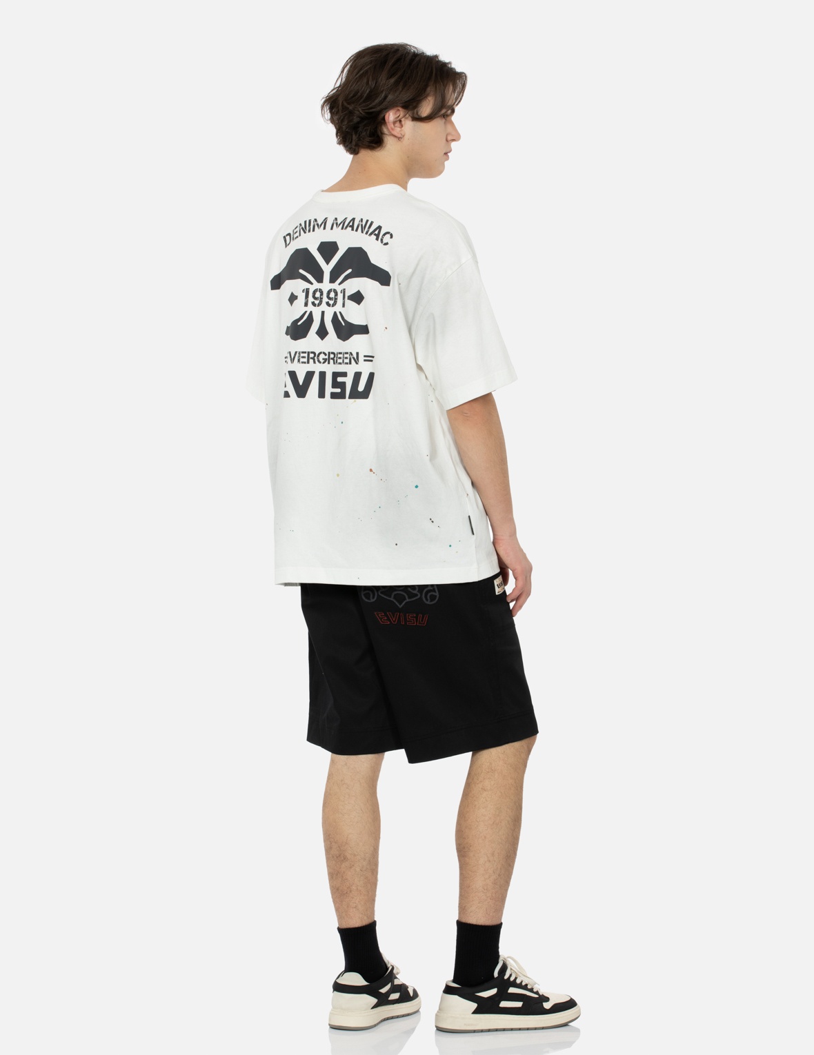 SEAGULL EMBROIDERY AND GODHEAD PATCHWORK RELAX FIT SHORTS - 3