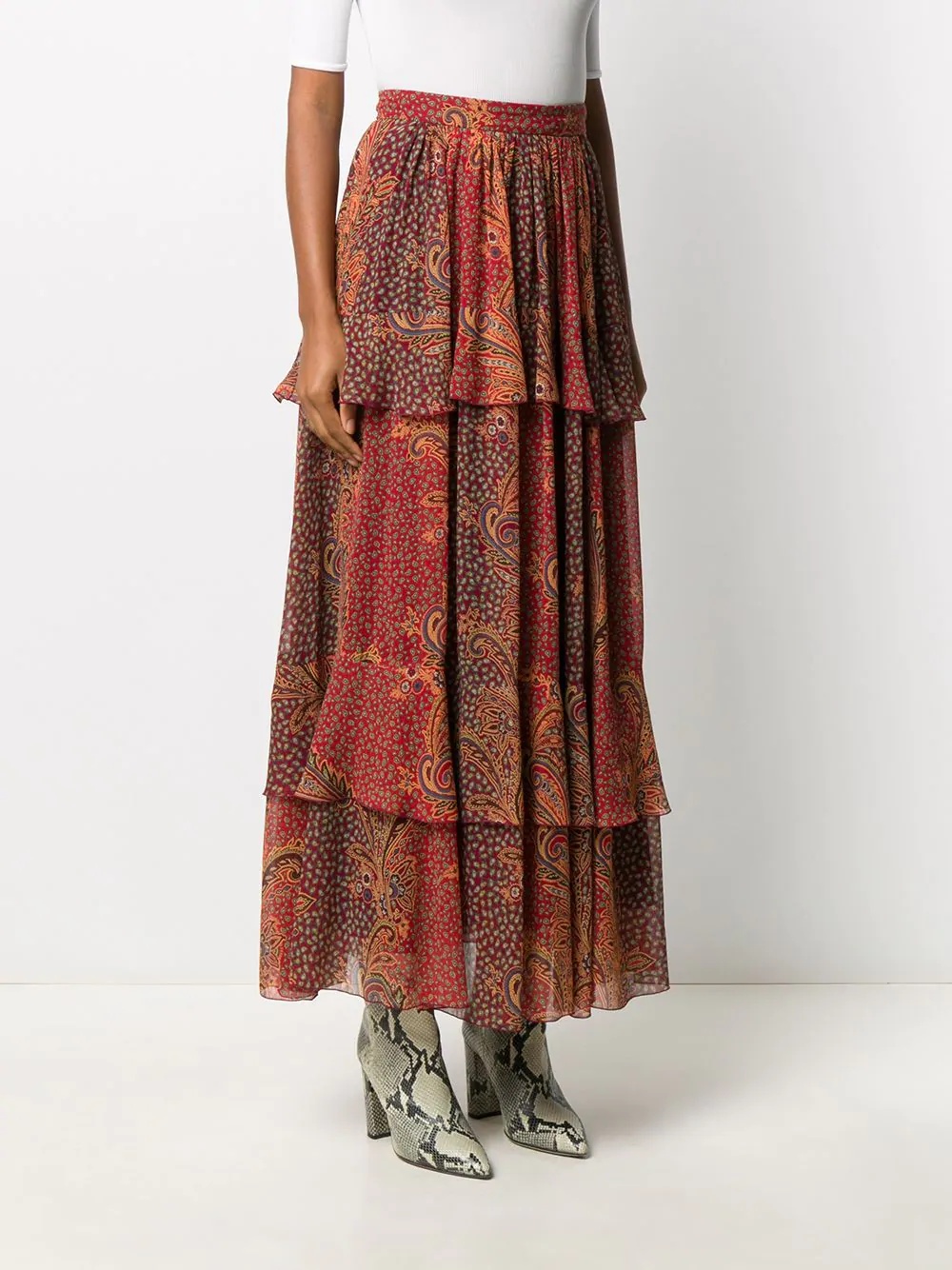 paisley-print maxi skirt - 3