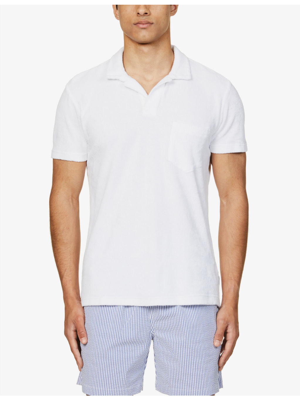 Terry towelling cotton polo shirt - 3
