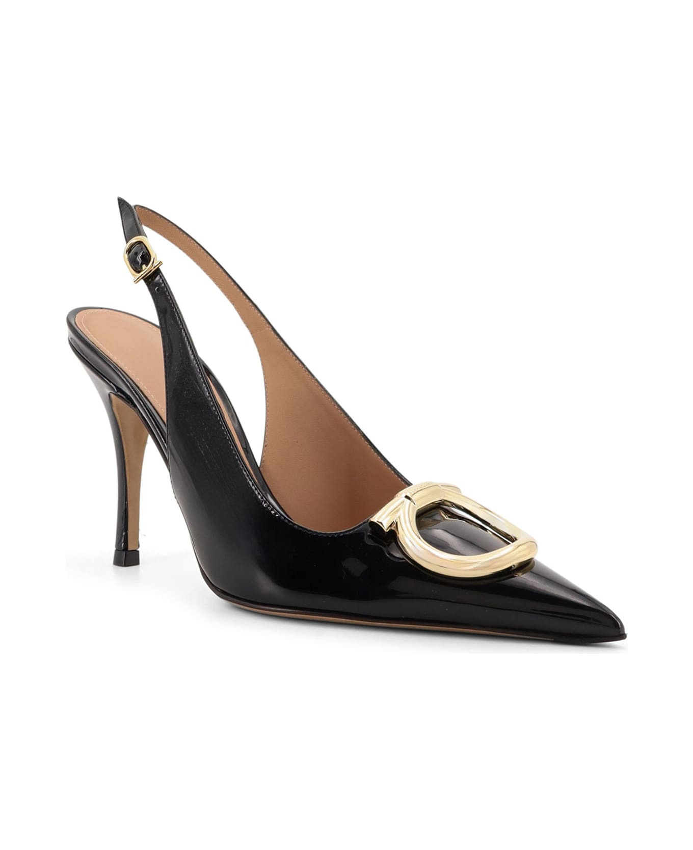Sara Patent Leather Slingback Pumps - 2