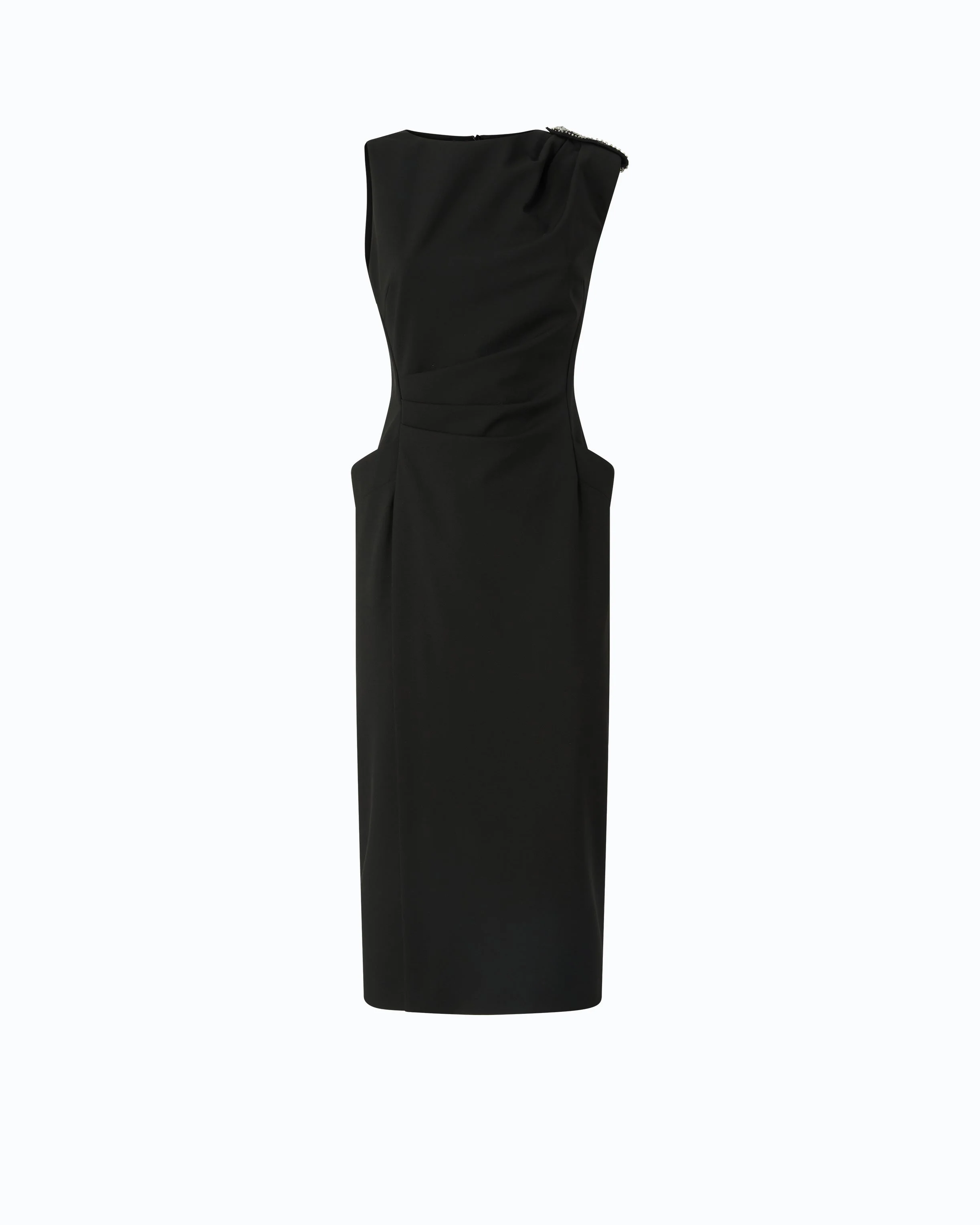 MIDI SHEATH DRESS WITH JEWEL DETAIL - 1