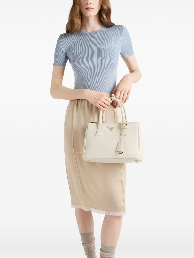 Prada silk crew-neck top outlook