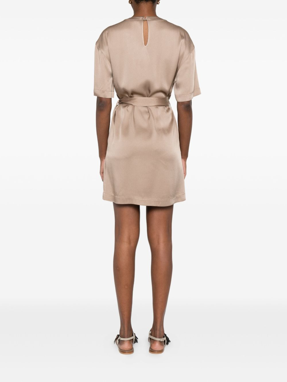 belted mini dress - 4