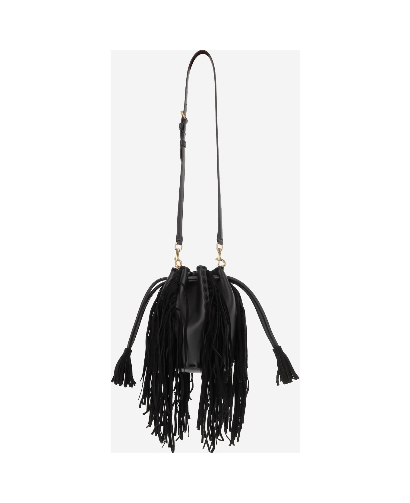Fringed Leather Shoulder Bag - 3