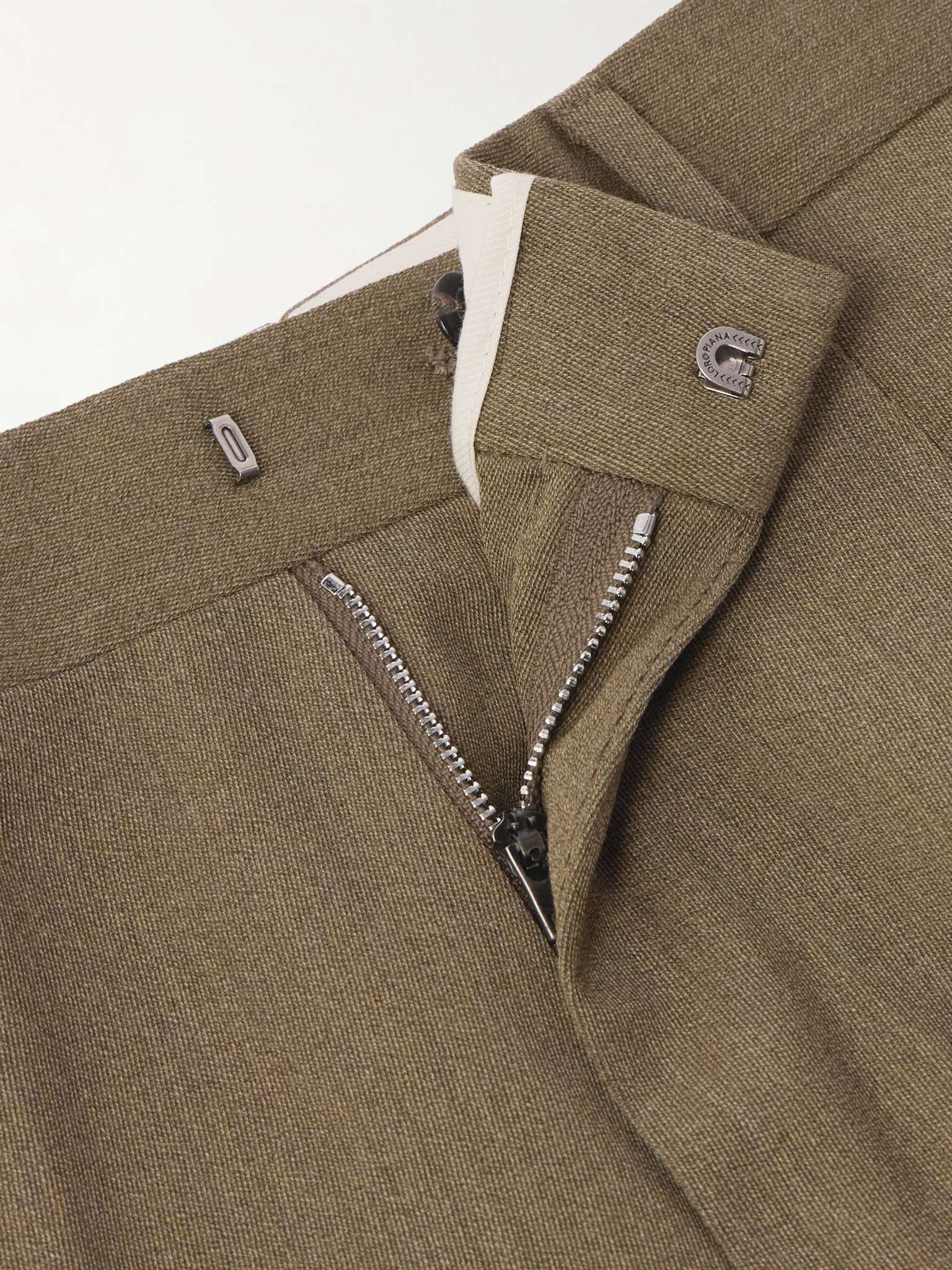 Tapered Pleated Wool-Twill Suit Trousers - 3