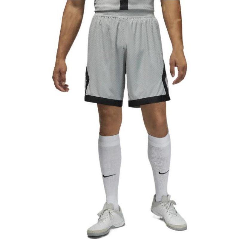 Jordan Men's Air Jordan Solid Color Pattern Logo Drawstring Elastic Waistband Straight Shorts Gray DJ7699-0 outlook