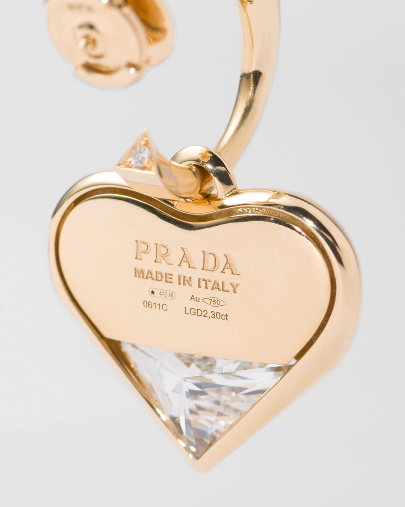 Eternal Gold pendant earrings in yellow gold and laboratory-grown diamonds 3