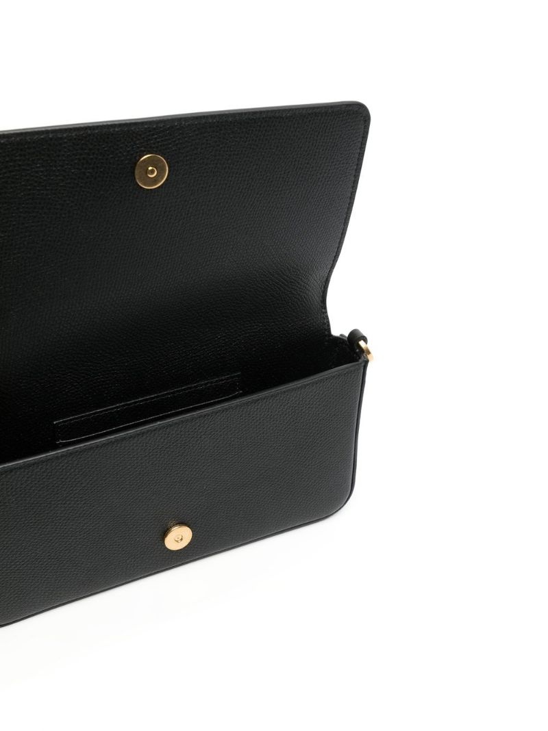 VLogo Signature leather clutch bag - 6